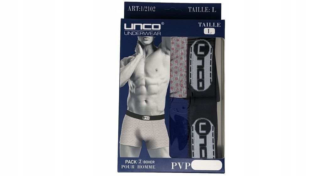 Majtki Bokserki Unco Underwear 2-Pak Bawełna R. L (84 Cm)