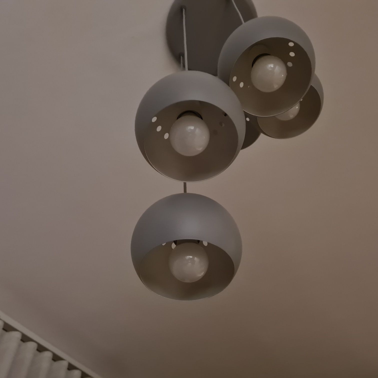 Lampa wisząca Yoda 1828 zwis gray 5xE27 szary tk lighting