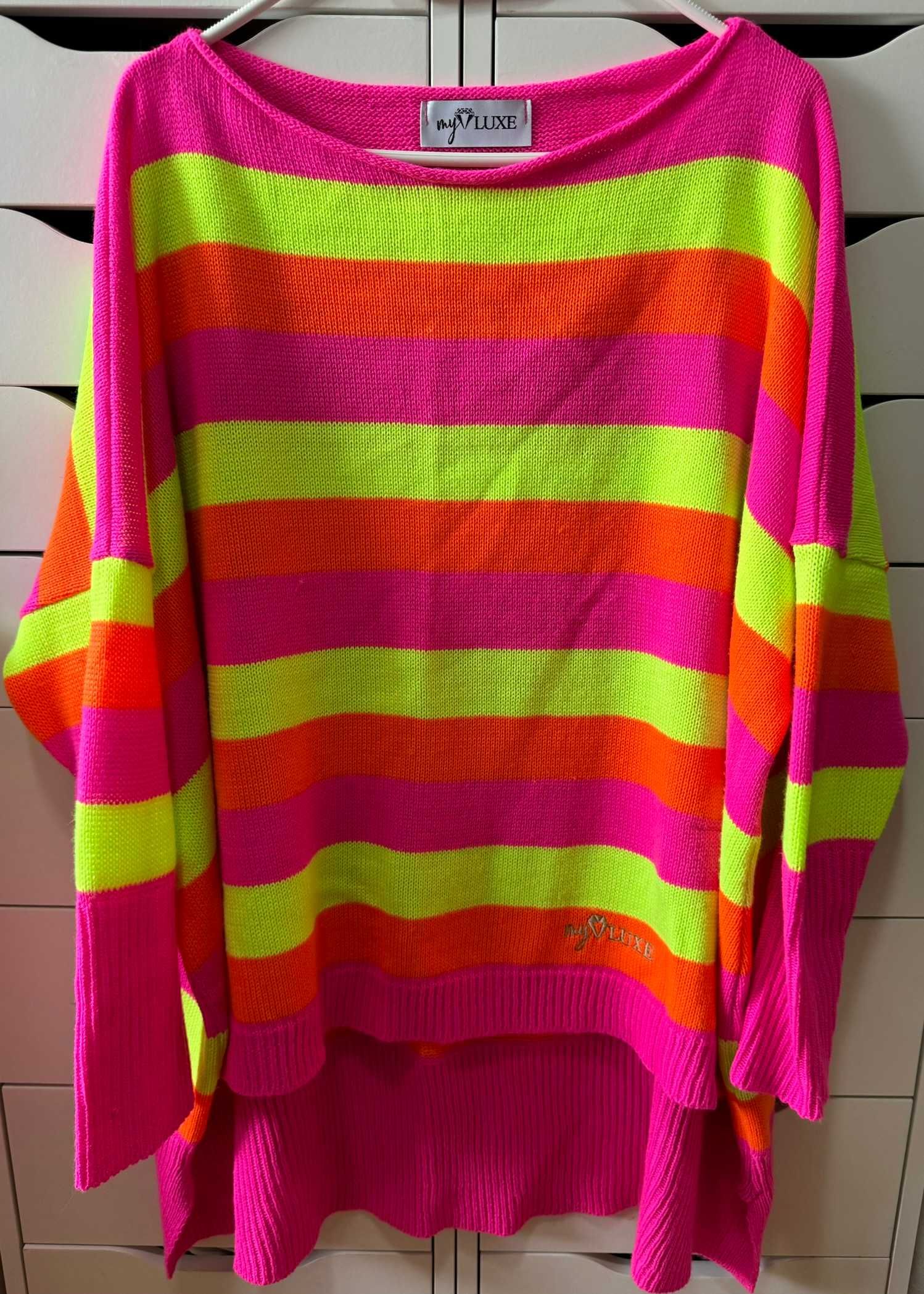 sweter kwadrat my luxe neon