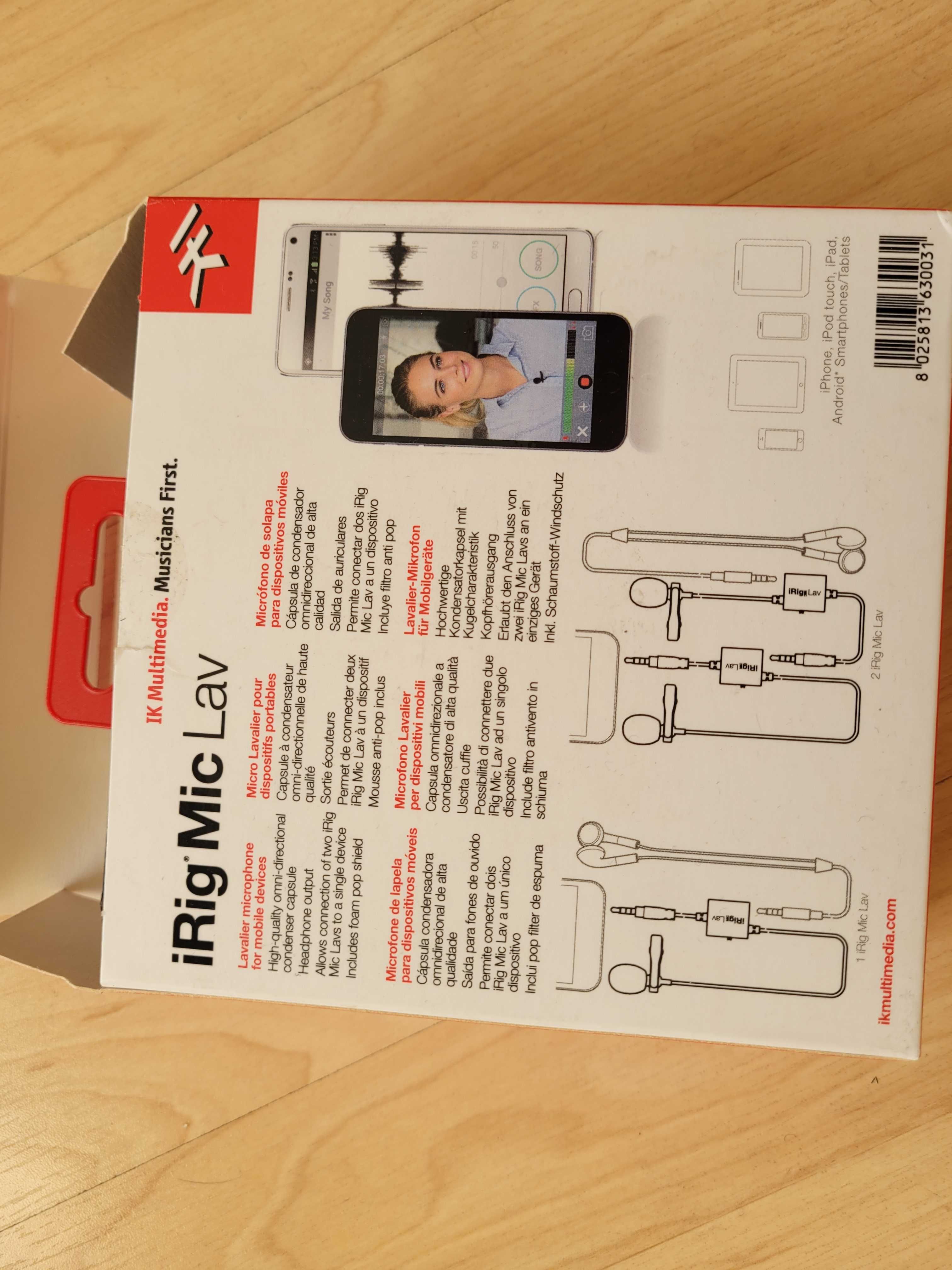 Mikrofon pojemnościowy wokalowy IK Multimedia iRig Mic Lav 2 Pack