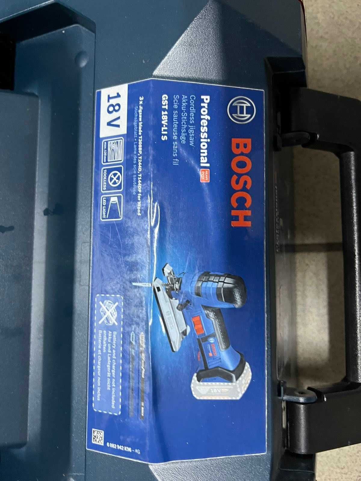 Аккумуляторный лобзик Bosch GST 18V-LI S L-Boxx 06015A5101 без ЗУ, АКБ