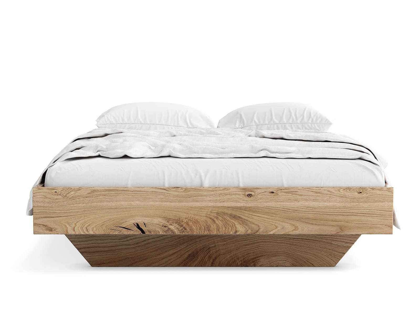 Łóżko drewniane Dębowe 180x200cm Lewitujące Bergamo, różne wymiary