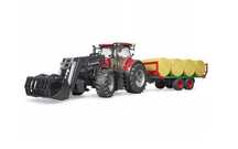 Prezent Bruder 03198 Traktor Case z przyczepą i belami Zabawka Mega