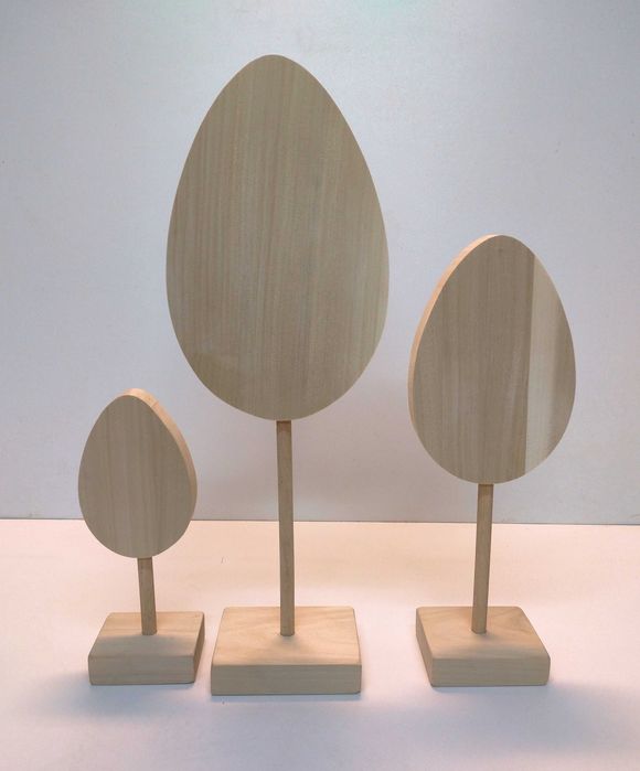 Jajko Wielkanocne 40cm Pisanka drewniana 3szt