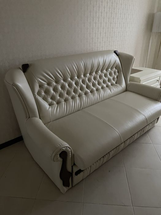 Розкладний диван із екошкіри