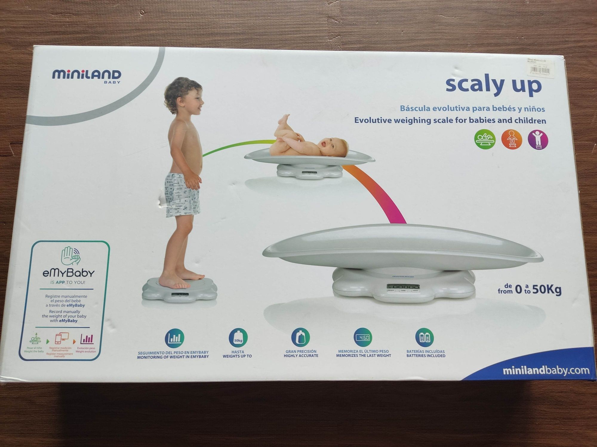 Miniland, Waga elektroniczna dla dzieci i niemowląt do 50 kg.