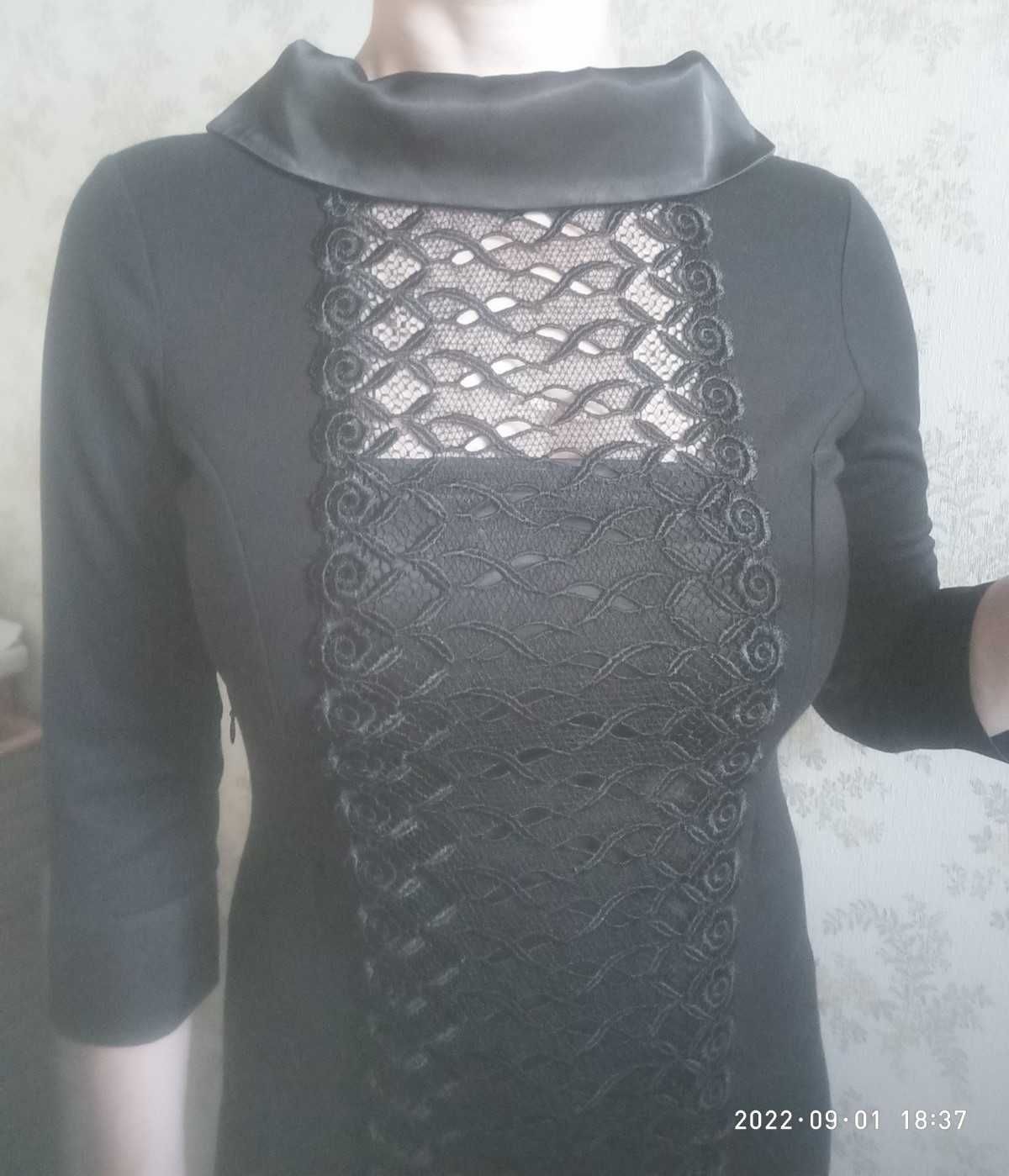 Черное Нарядное Вечернее платье + колготки! XS-S 42-44 р. Новое!