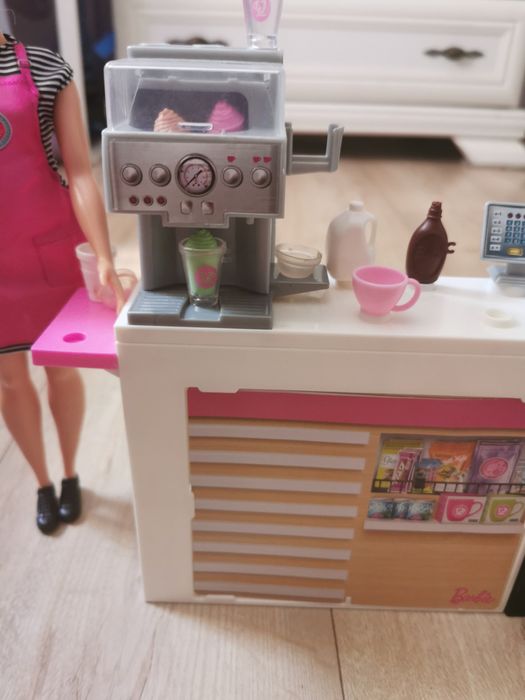 Barbie kawiarenka lalka stanowisko akcesoria