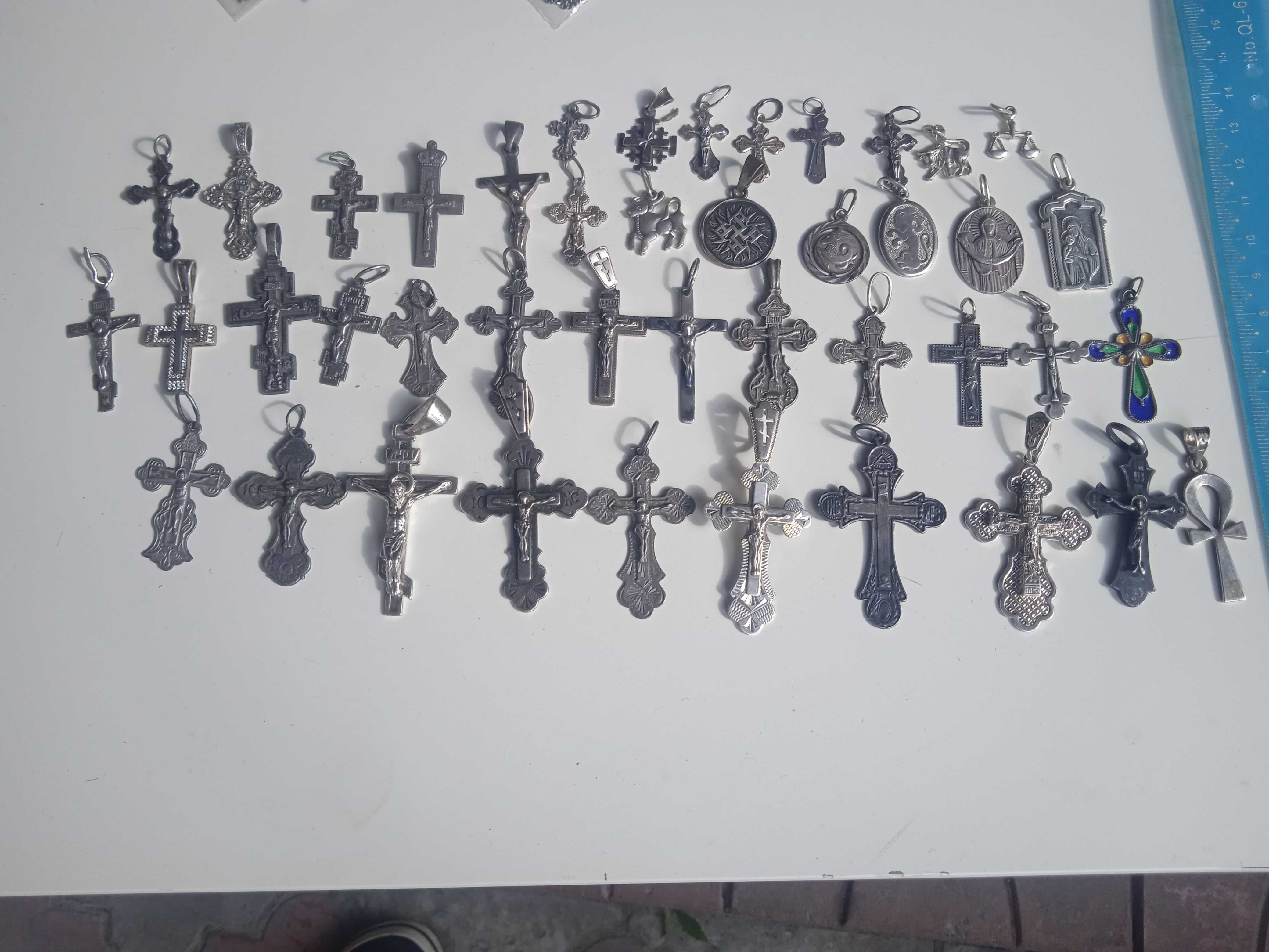 Серебряные крестики,ладанки..100 гривен за грам.