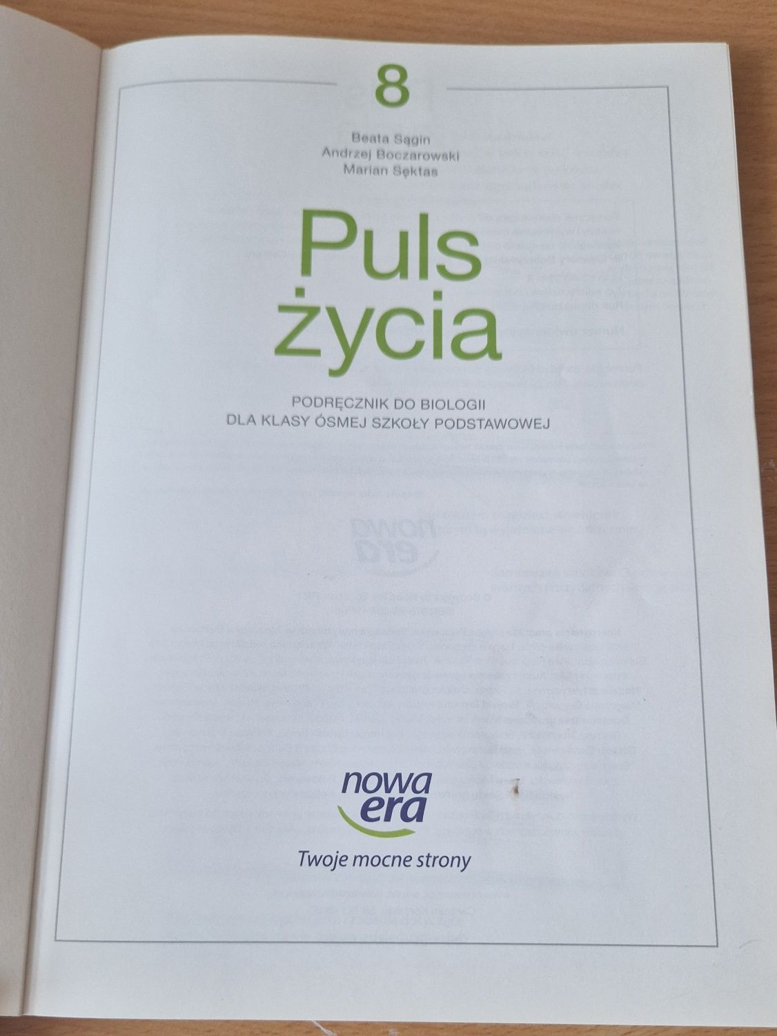 Podręcznik Puls Życia Biologia 8 kl