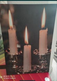 Obraz Led świece lampki obrazek podświetlany świecznik Świecący
