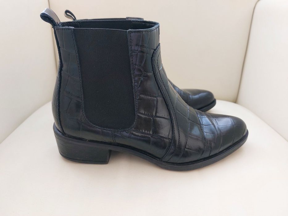 Черевики шкіряні чорні "козаки"