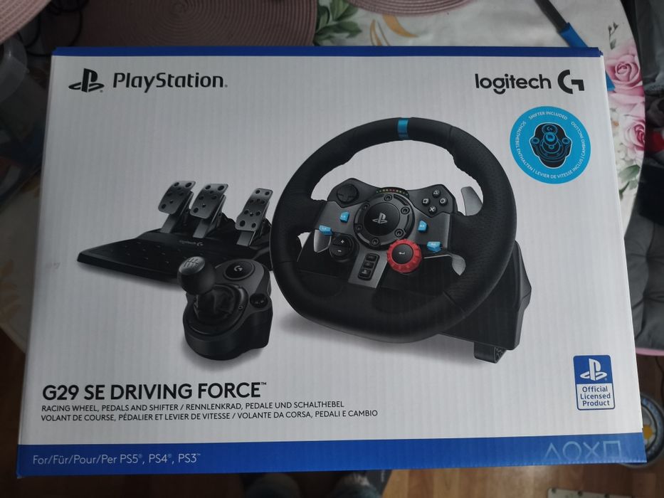 Logitech G G29 SE Driving Force, kierownica+pedały+dźwignia biegów.