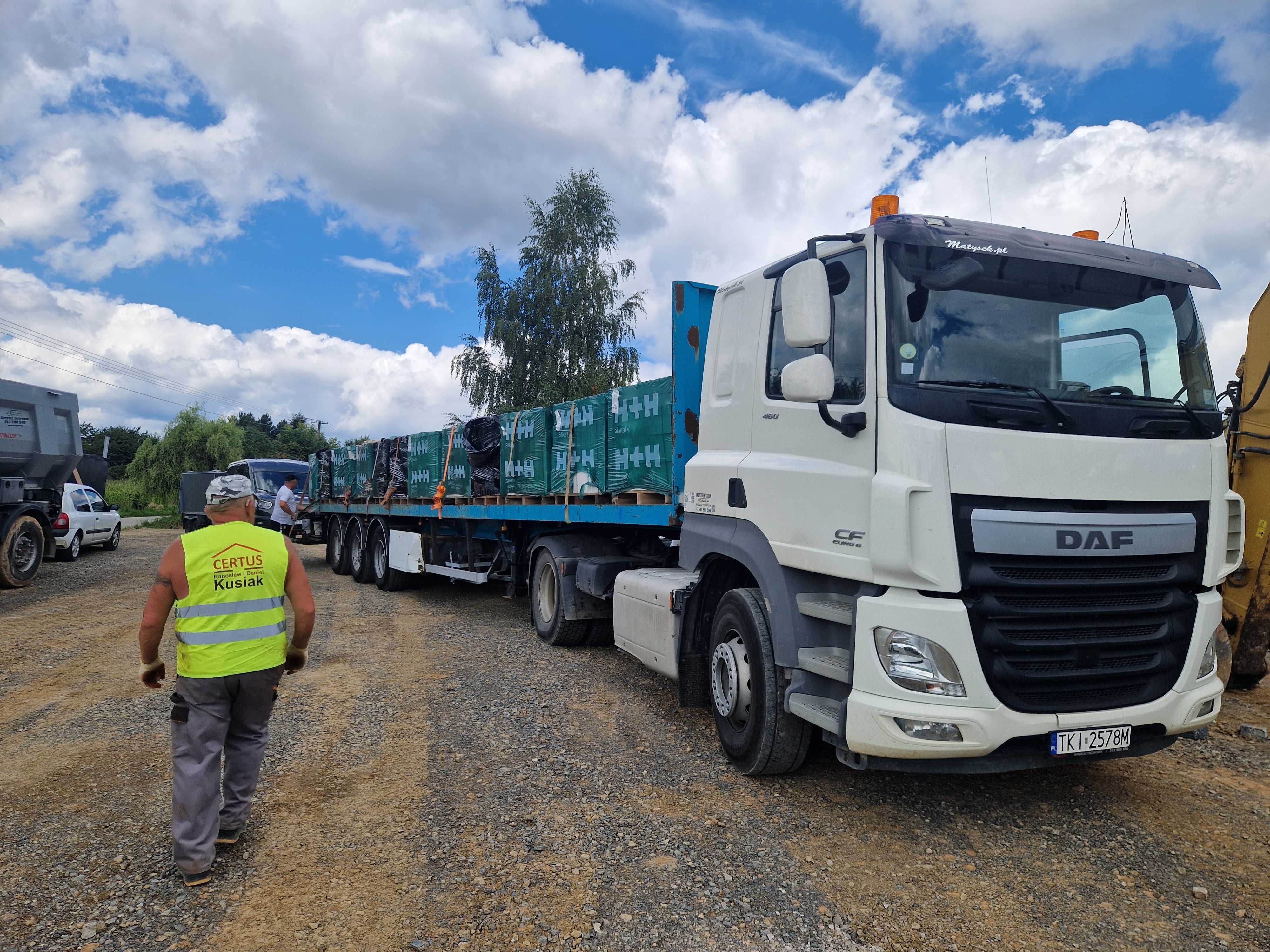 Usługi koparko ładowarką,koparką obrotową,mini koparka,transport 1-27t