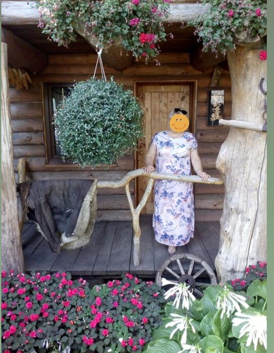 Рожева сукня в квіти