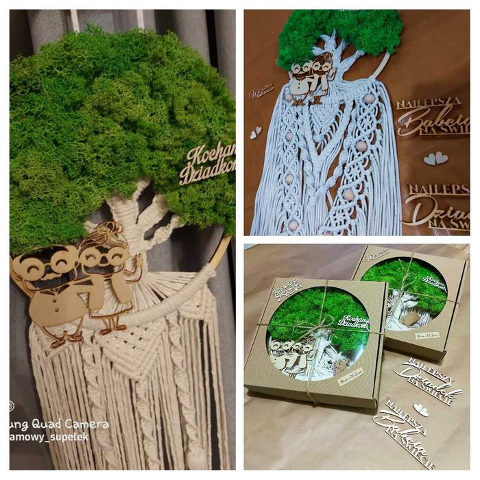 Drzewko szczęścia- makrama. Prezent na dzień Babci i Dziadka