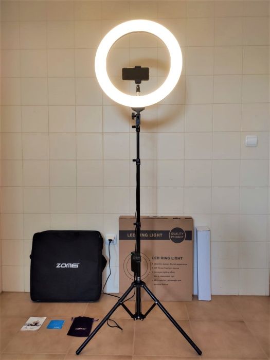 [NOVO] Ring Light ZOMEI [48 cm] - Tripé Extensível [60 cm - 200 cm]