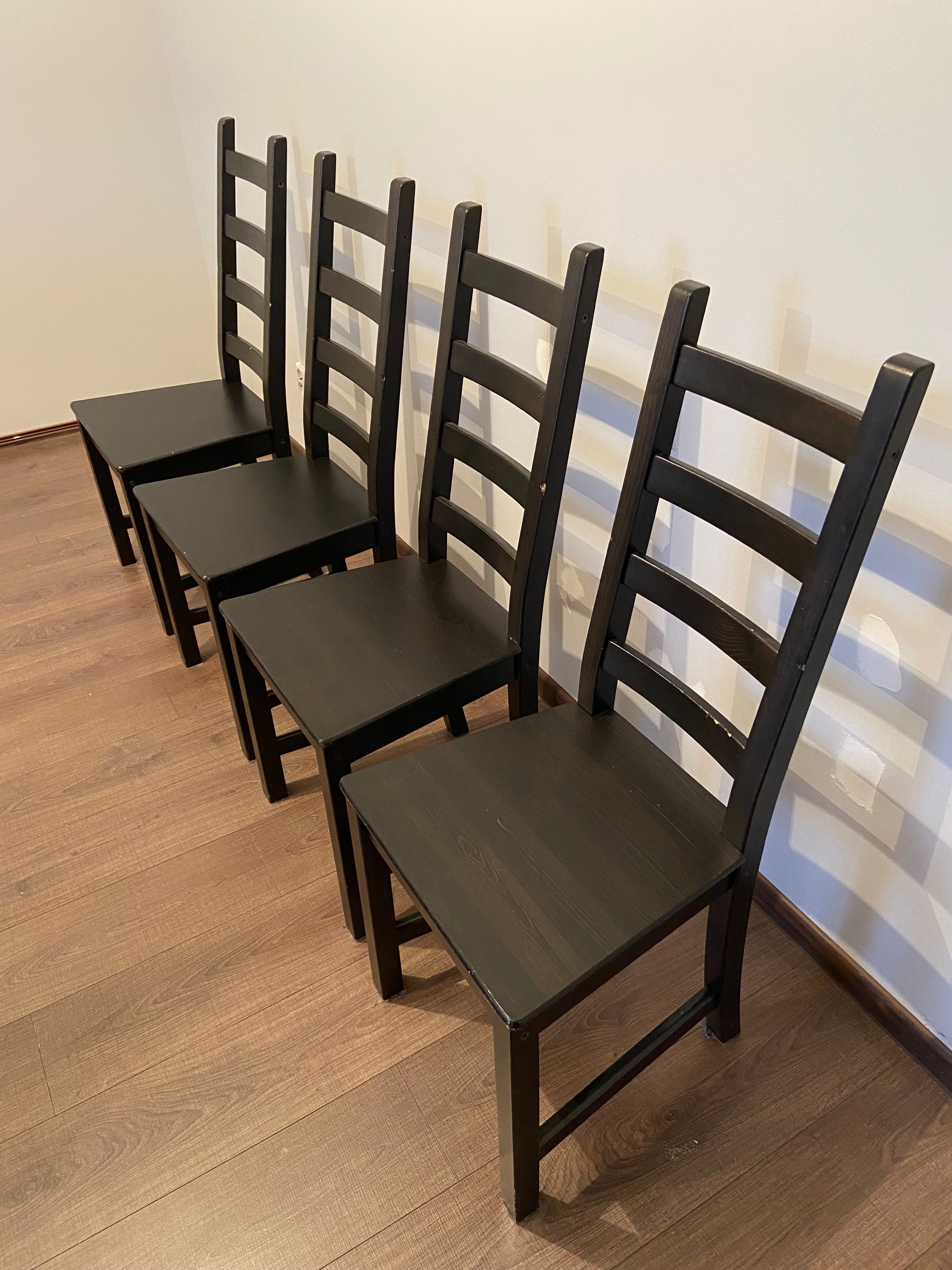 Stół z krzesłami Ikea lite drewno