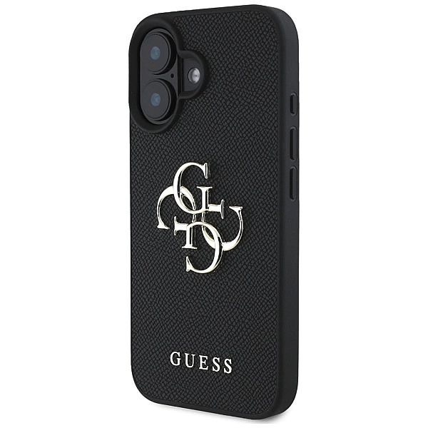 Etui Guess Grained Big 4G Logo Small Classic Logo na iPhone 16 - czarn