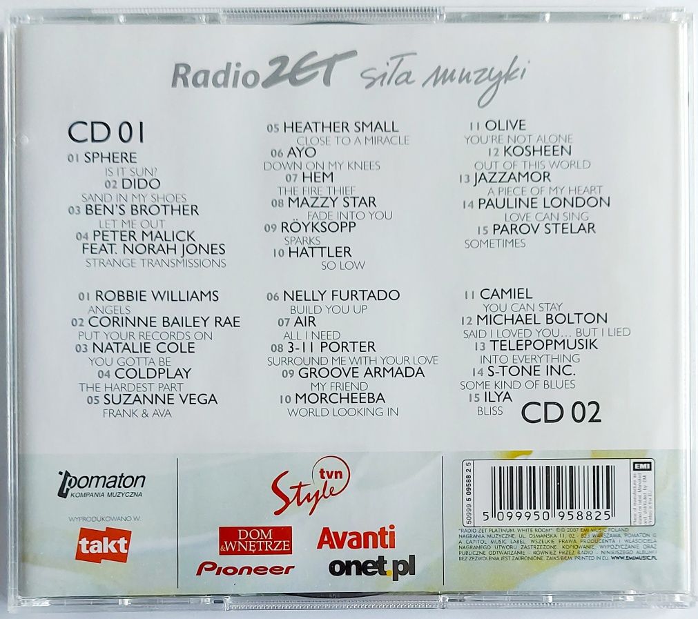 Radio Zet Platinum White Room 2CD 2007r Air Ayo Dido Coldplay Ilya