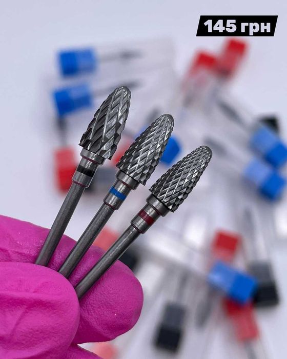 Фрези для манікюру (твердосплавні, керамічні, алмазні, силіконові)