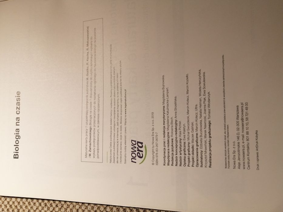 Biologia na czasie- maturalne karty pracy