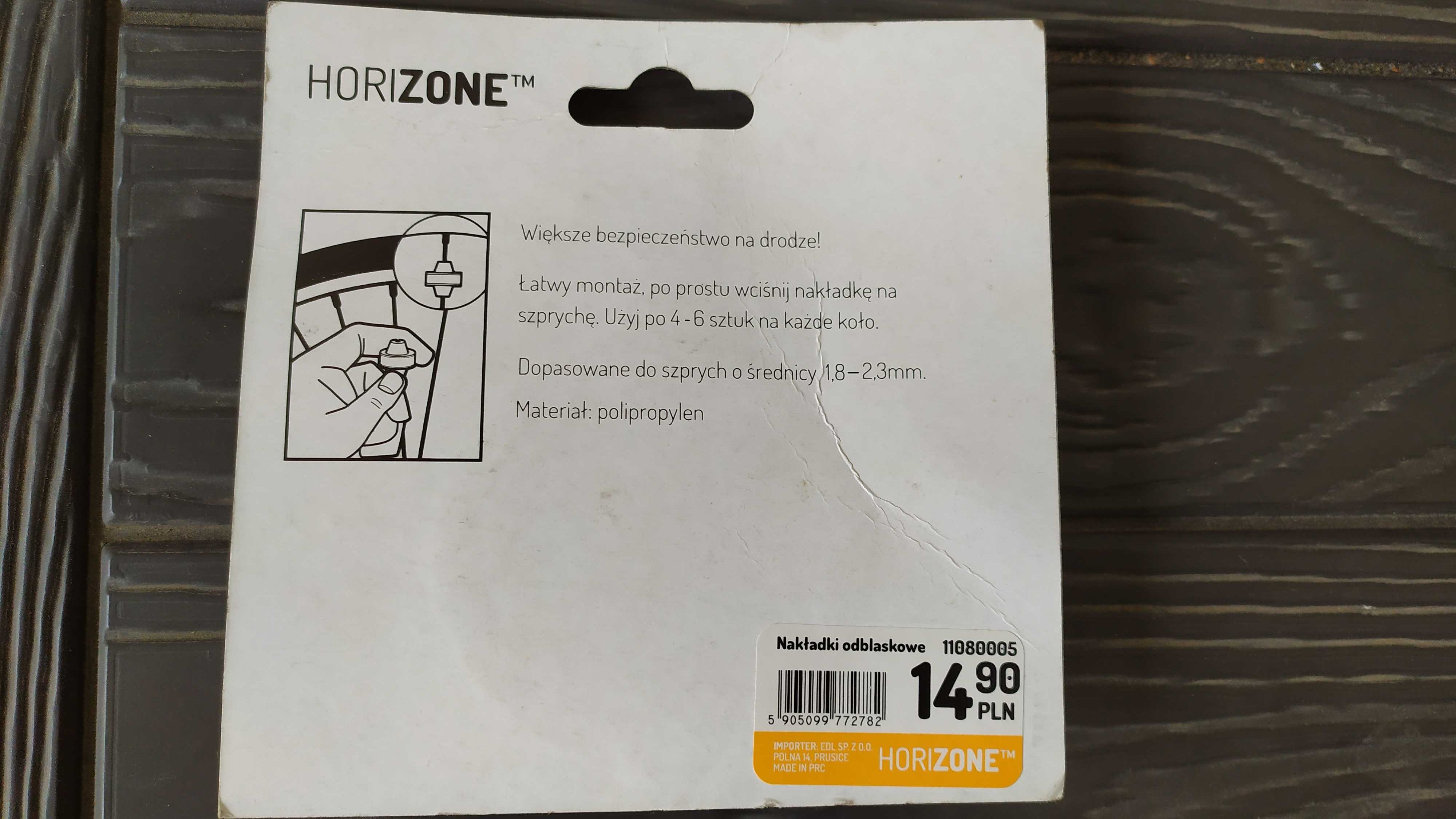 Odblaskowe nakładki na szprychy NOWE 10 sztuk Horizone