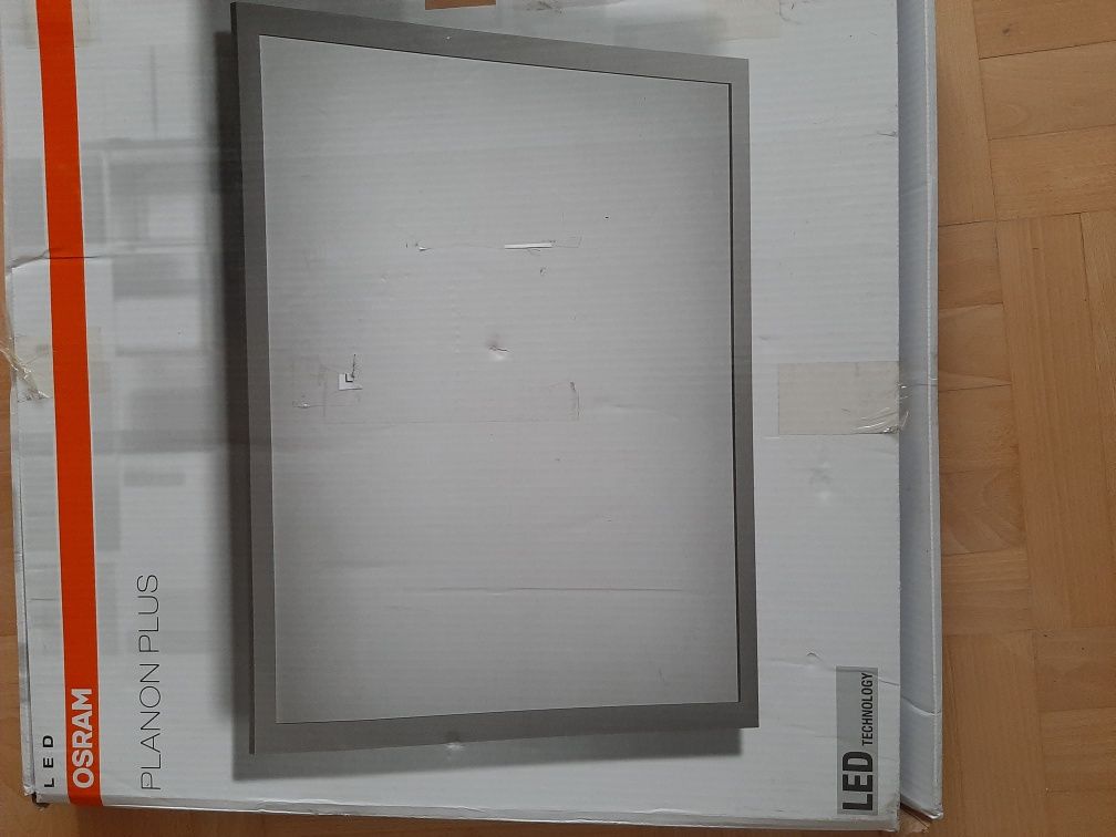 Plafon plus led cool white Osram 59,5cm biały kwadrat lampa