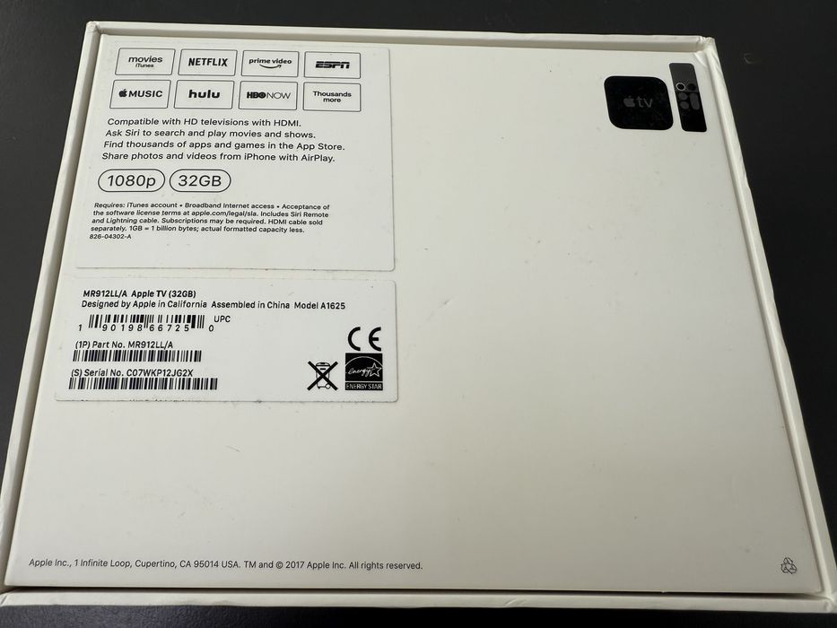 Приставка Apple TV 4 (32GB) a1625