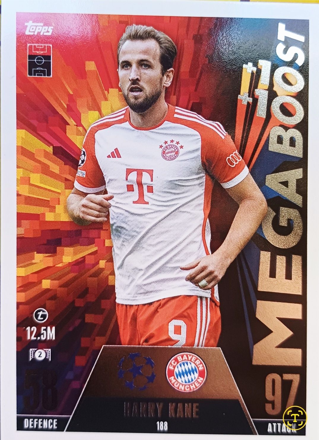 Topps Match Attax – Harry Kane – FC Bayern München – karta odblaskowa