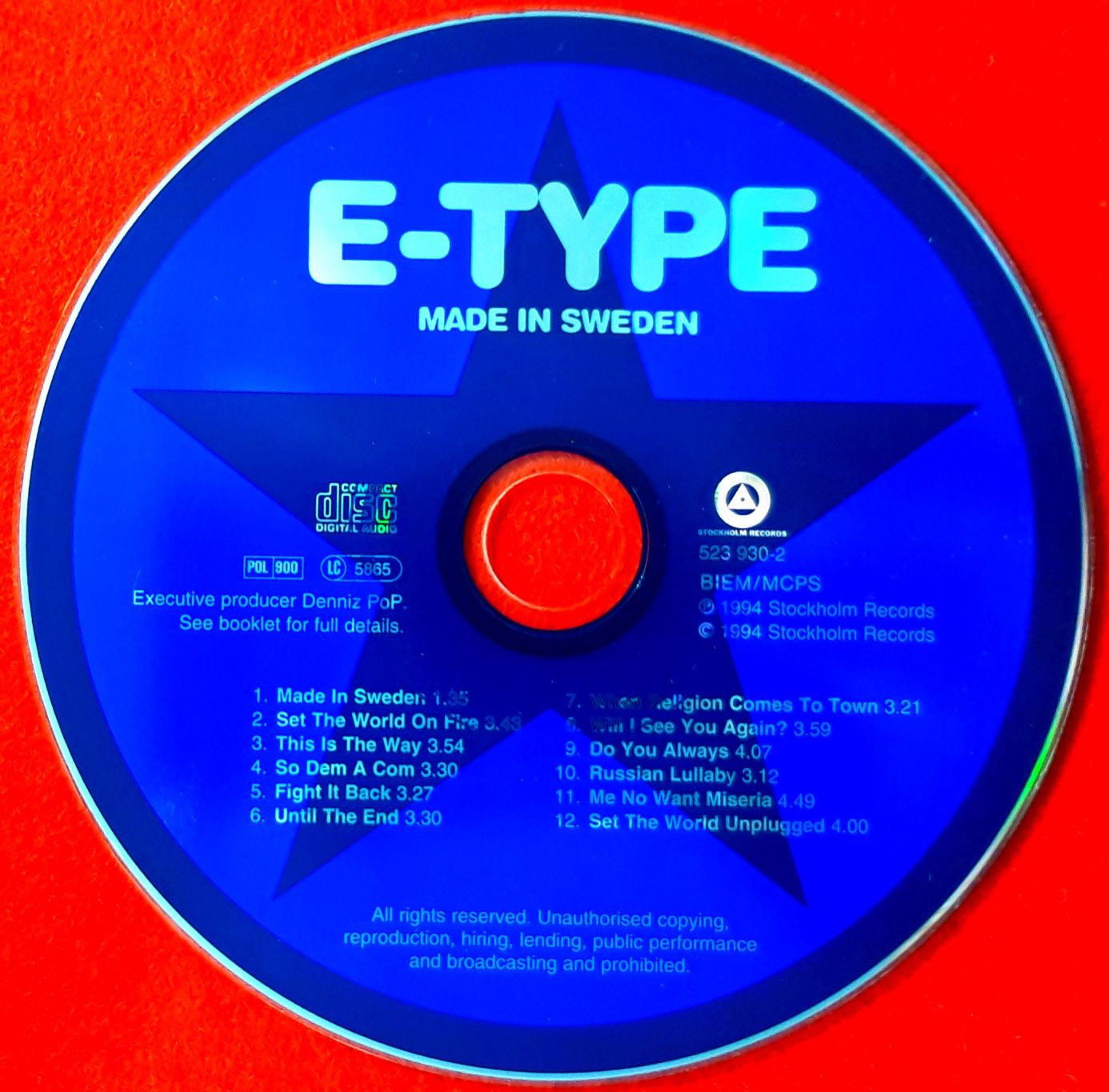 E-Type – Made In Sweden (CD, 1994?)