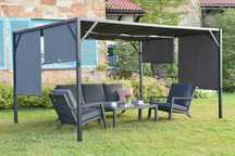 •Pergola tarasowa metalowa 3 x 4m ANTRACYTOWA!