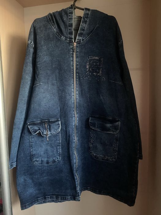 Джинсовая курточка большого размера батал