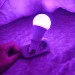 Нова RGB LED лампа з пультом — 16 кольорів, режими, перехідник у компл
