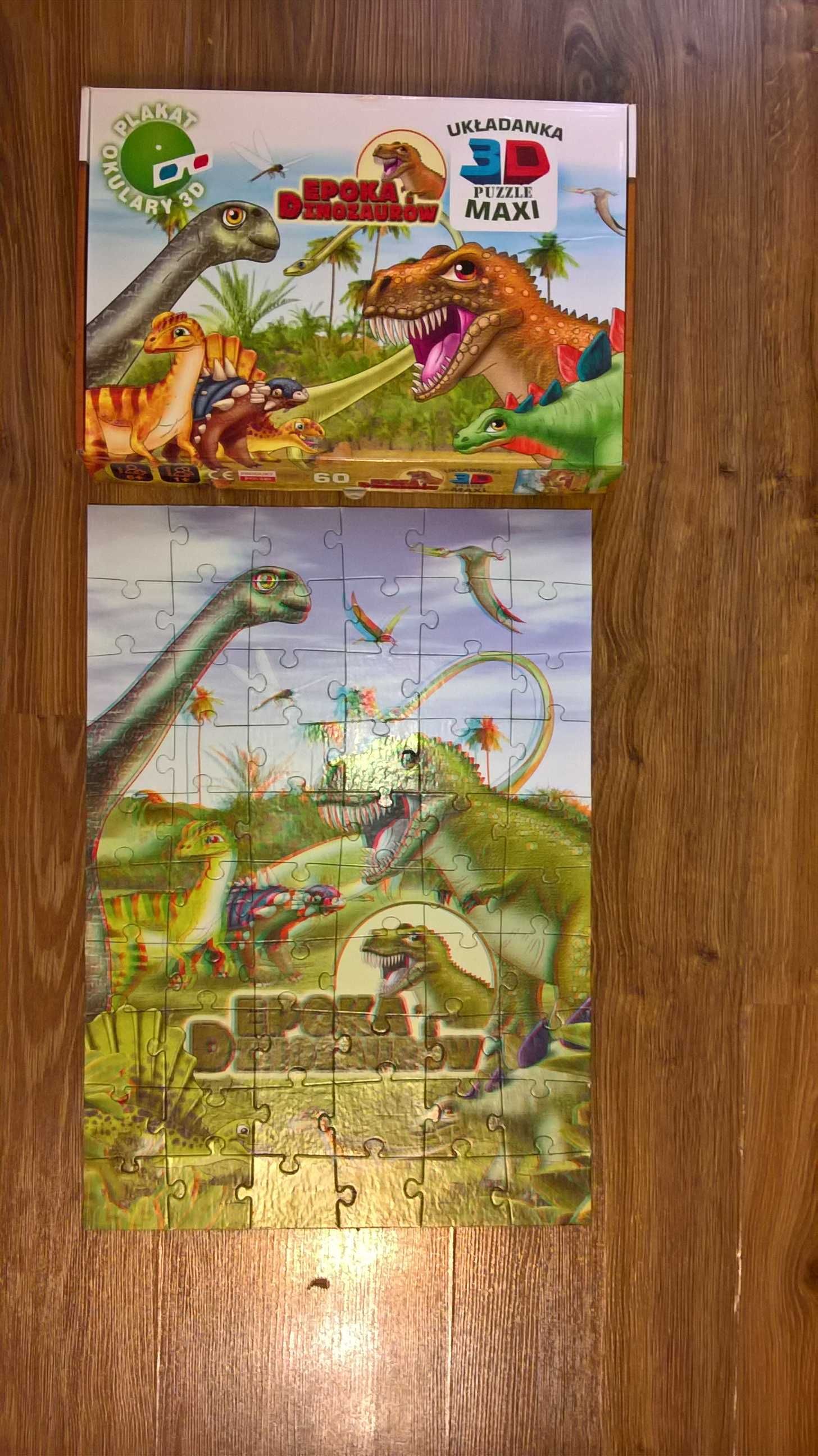 puzzle 3d maxi 60 epoka dinozaurów db