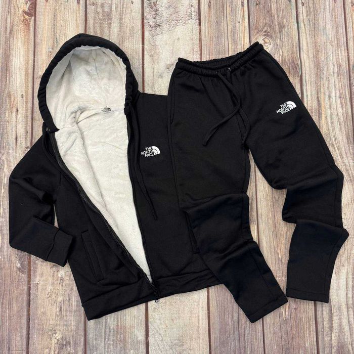 Спортивный костюм мужской на меху The North Face теплый зимний tnf