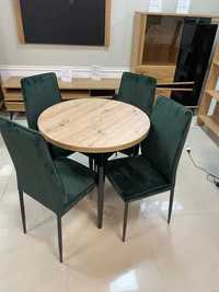 (95) Stół okrągły + 4 krzesła, nowe 780 zł
