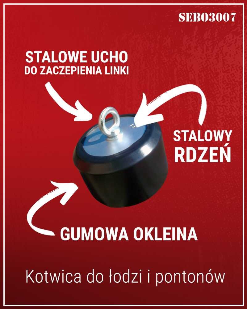 Kotwica ciężarek łodzi pontonu 5kg ogumowana SEBO3007 PRO