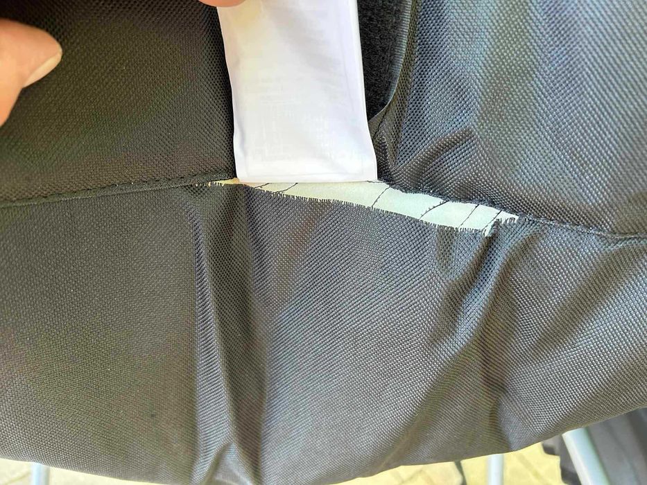 Składane krzesło  FUNDANGO czarne z tkaniny oxford 57x92x99 cm