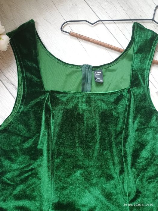 Дуже гарна сукня батал р.0ХL, смарагдова сукня.