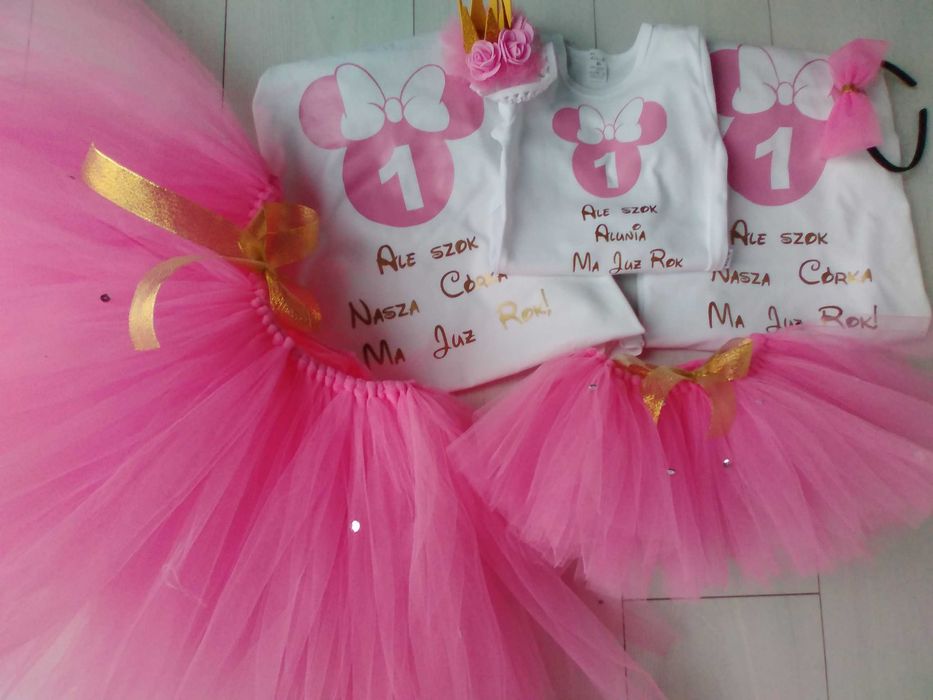Komplet tutu na roczek dziewczynka