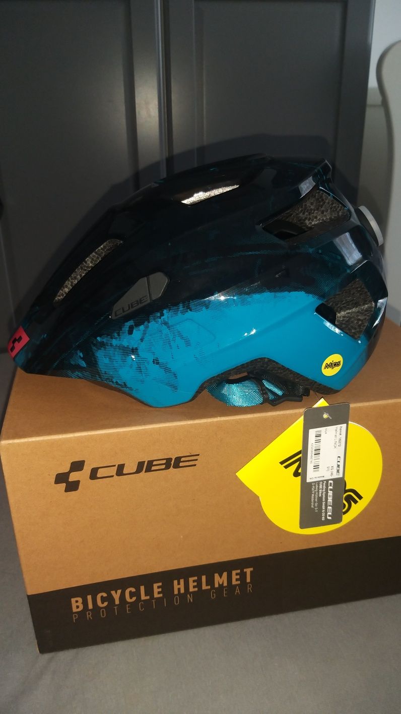 Nowy dziecięcy kask rowerowy CUBE XS 46-51cm