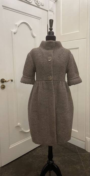 SCHUMACHER piękny płaszcz, kardigan, wełna i alpaka