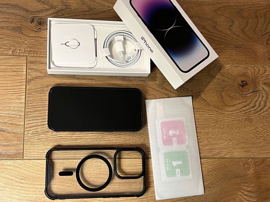 iPhone 14 Pro/ 128GB/ Deep Purple/ Cały Zestaw