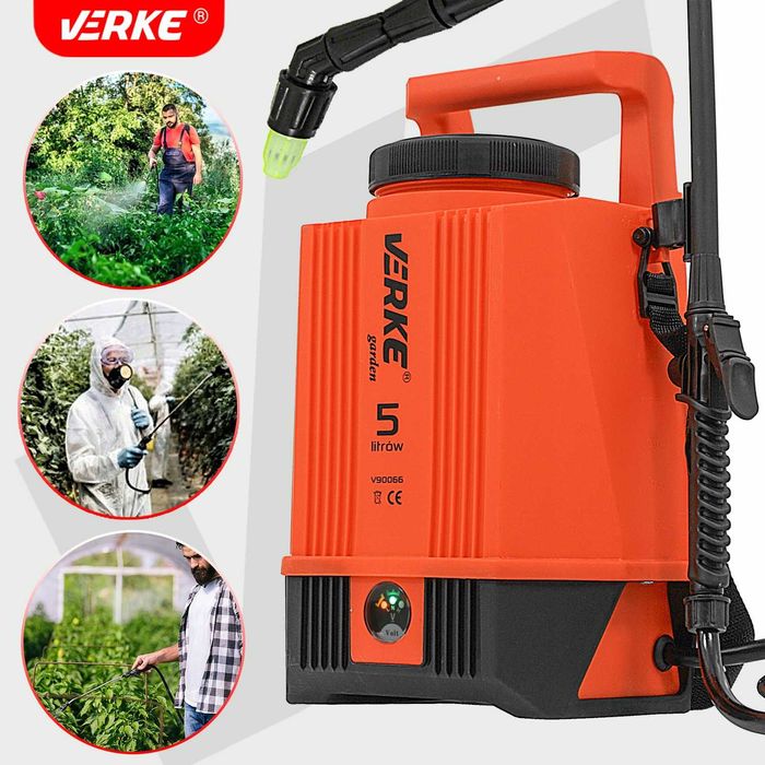 OPRYSKIWACZ AKUMULATOROWY Spryskiwacz Ciśnieniowy Ogrodowy Wody 5L
