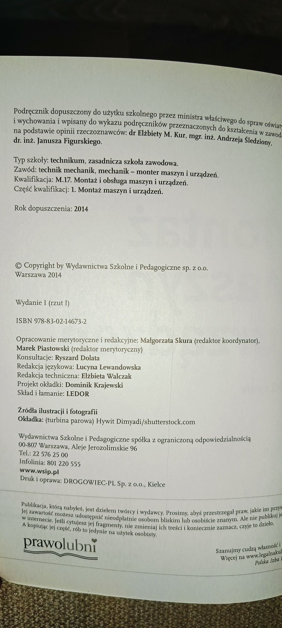 Montaż maszyn i urządzeń WSiP