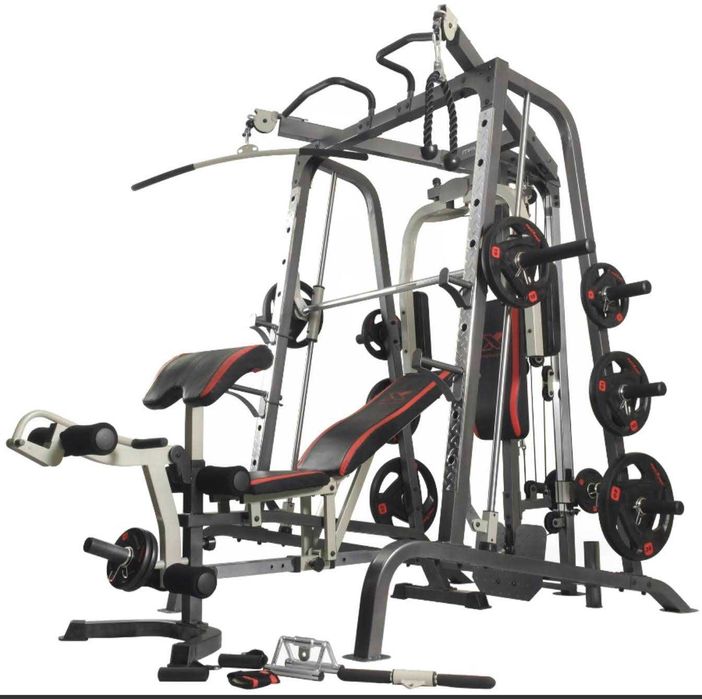 atlas  maxam  smx-700 z  suwnica smitha  + gumowane ciężary