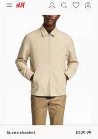 H&M замшевая р.56-58(xxl) мужская куртка