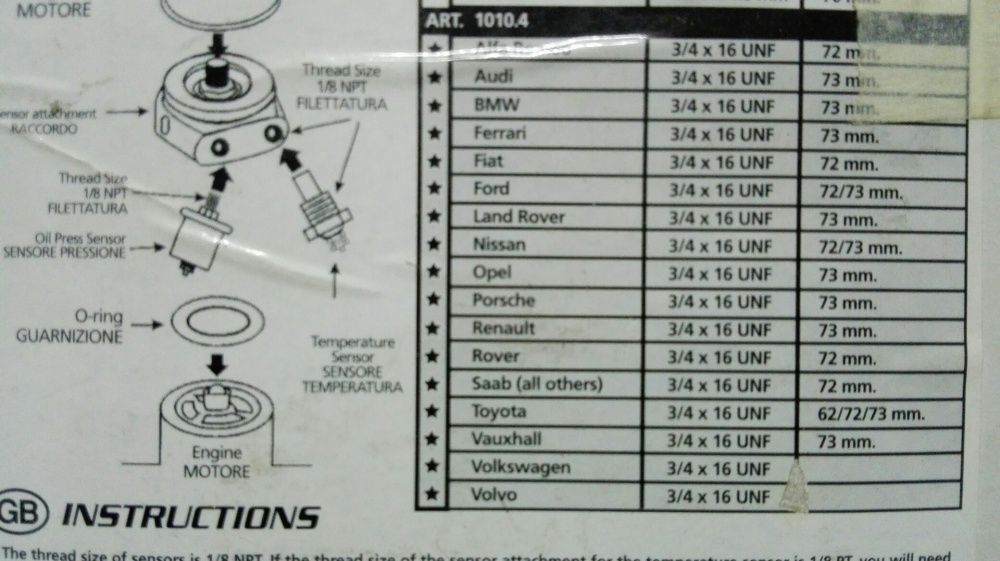 Suporto filtro óleo