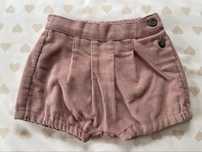 Tapa-fraldas em bombazine para menina (6-9 meses)